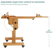 VISWIN Extra-Large Studio Easel, Hold Canvas to 71, Tilts Flat - Natural