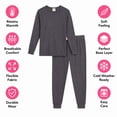 thumbnail image 5 of Sweet & Sassy Girls’ Thermal Underwear Set – 2 Piece Waffle Knit Top and Long Johns (2T-16), 5 of 7