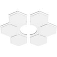 thumbnail image 2 of 26"OD x 7"ID x 9"C x 1"P Daisy Architectural Grade PVC Contemporary Ceiling Medallion, Two Piece, 2 of 11