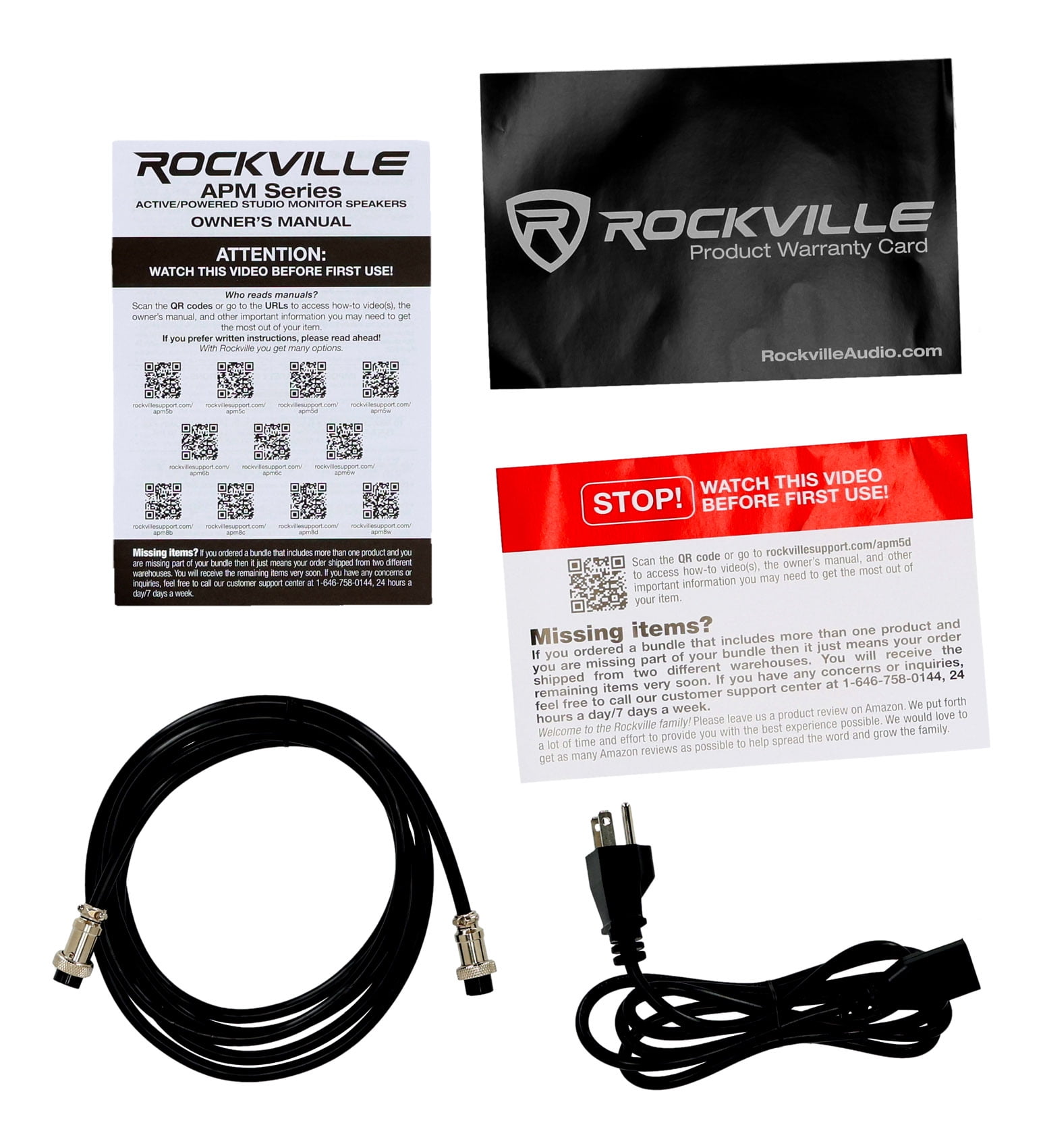 Pair Rockville APM5D 5.25" 250W Active/Powered Dark Wood Studio Monitor Speakers