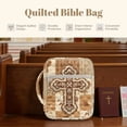 thumbnail image 4 of FOR U DESIGNS Cross Geometric Pattern Bible Cover Case Quilted Bible Carrying Case Washable Bible Organizer Cases Carrying Organizer Bag for Bible Study/Daily Use,, 4 of 7