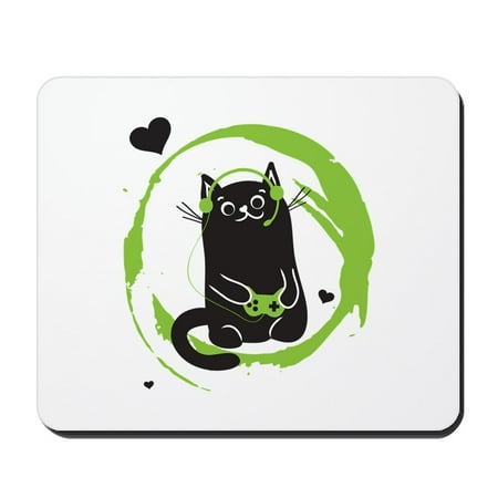 CafePress - Gamer Cat Mousepad - Non-slip Rubber Mousepad  Gaming Mouse Pad