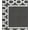Dark Grey / White, variant on Washable Skid-Resistant Runner Rug, Trellis Border , Denim Twist and Light Grey , 26" x 45"