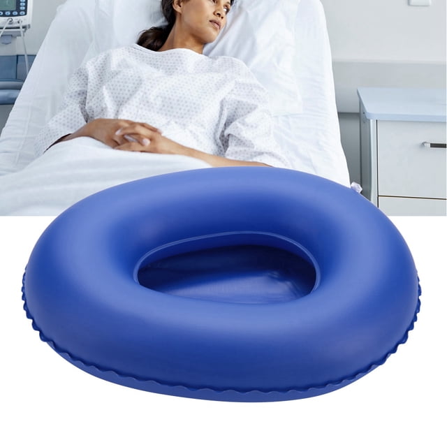 Inflatable Bedpan Portable Inflatable Potty Professioanl Air Inflation Blue Bedpan Cushion Men Women Portative Chair Potty