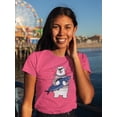 thumbnail image 2 of Polar Bear With A Fish Shaped T-Shirt Women -Image by Shutterstock, Female Small, 2 of 4