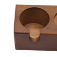 thumbnail image 2 of Soporte de madera para manipulación de café, estación de manipulación de café antideslizante de 3 orificios para cafeterías, hogar, restaurante, marrón, 2 of 8