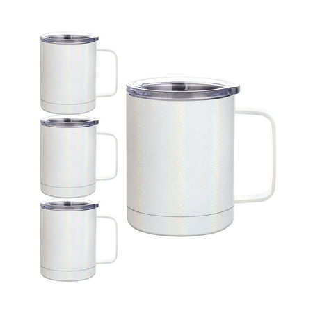 

Craft Express 4 Pack 12oz Glitter Sparkling Stainless Steel Sublimation Cups