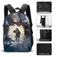 thumbnail image 3 of War of the Robots Backpack Three Piece Essentials 17 Inch Bag Lunch Tote Pen Case, 3 of 5
