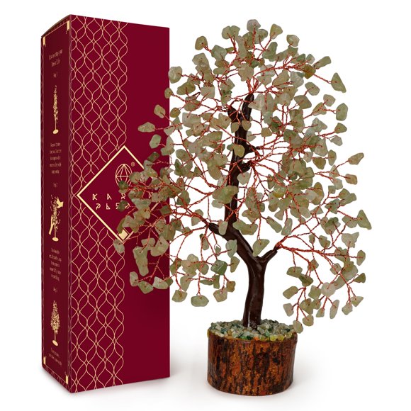 Árbol de Cristal KARMAPLEDGE con Aventurina Verde de 23 cm Hecho a Mano