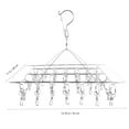 thumbnail image 6 of Laundry Socks Hanger Hat Hanger 30-Clips Socks Hanger Stainless Steel Hat Rack Clothes Hanger, 6 of 7