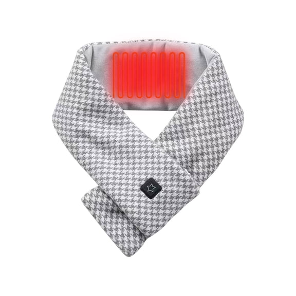 Mink Velvet Heated Scarf for Women Heating Scarf USB Smart Charging Neck And Shoulder Houndstooth Scarfs Winter Warm