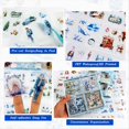 thumbnail image 3 of 100 Hojas de Pegatinas Invernales para Scrapbooking, 100 Hojas de Pegatinas Transparentes de PET con Paisajes para Diario., 3 of 5
