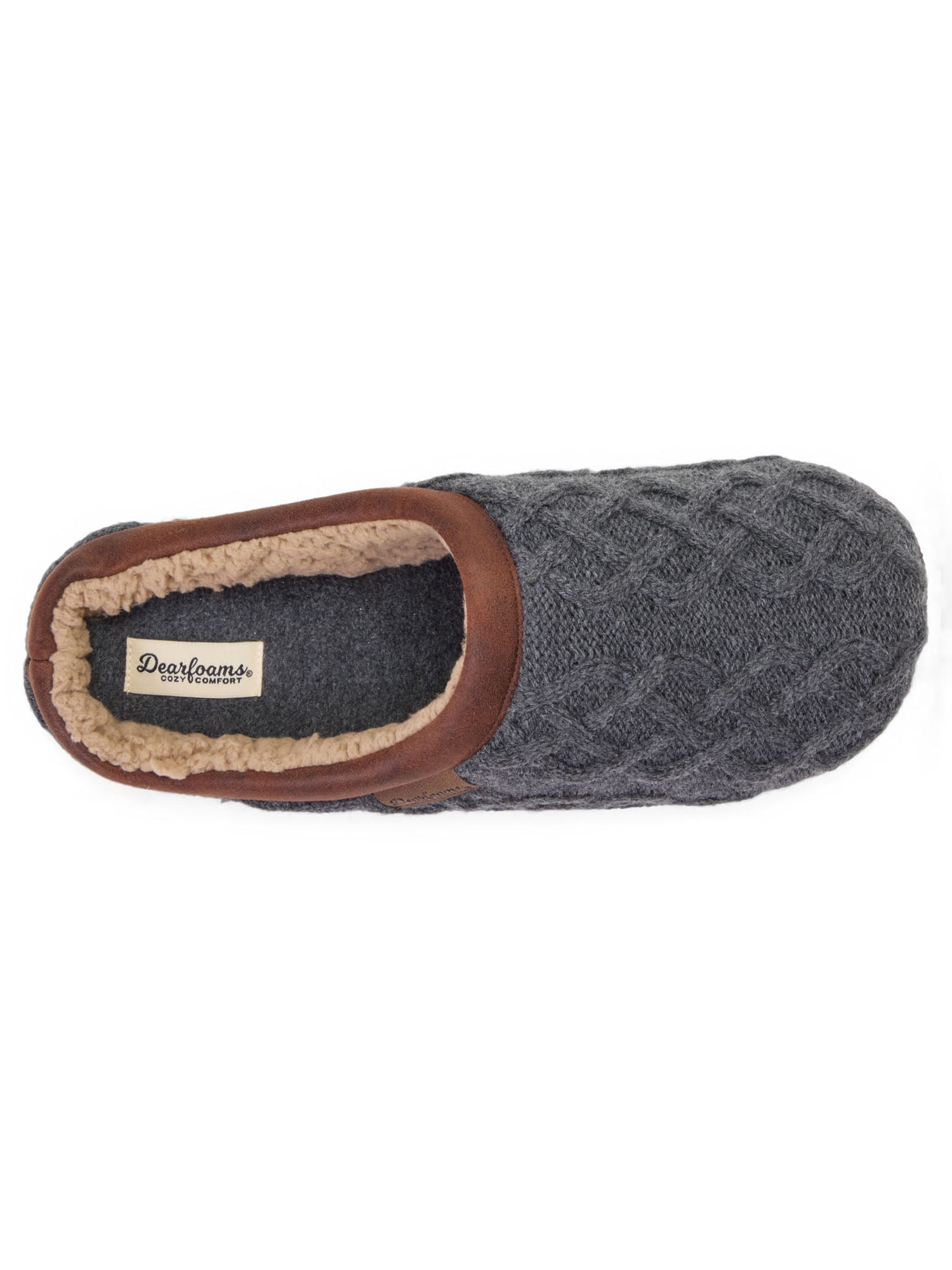 Dearfoams Cozy Comfort Men's Fisherman Knit Clog Slippers