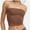 Coffee, variant on Women's Strapless Bandeau Double Layered Basic Casual Tube Top
