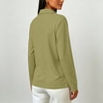 thumbnail image 7 of Textilo Polo Shirts for Women Long Sleeve Button Down Shirt Collared Solid Color Tshirts Loose 2026 Fall Winter Trendy Business Tops,Camouflage Green L, 7 of 7