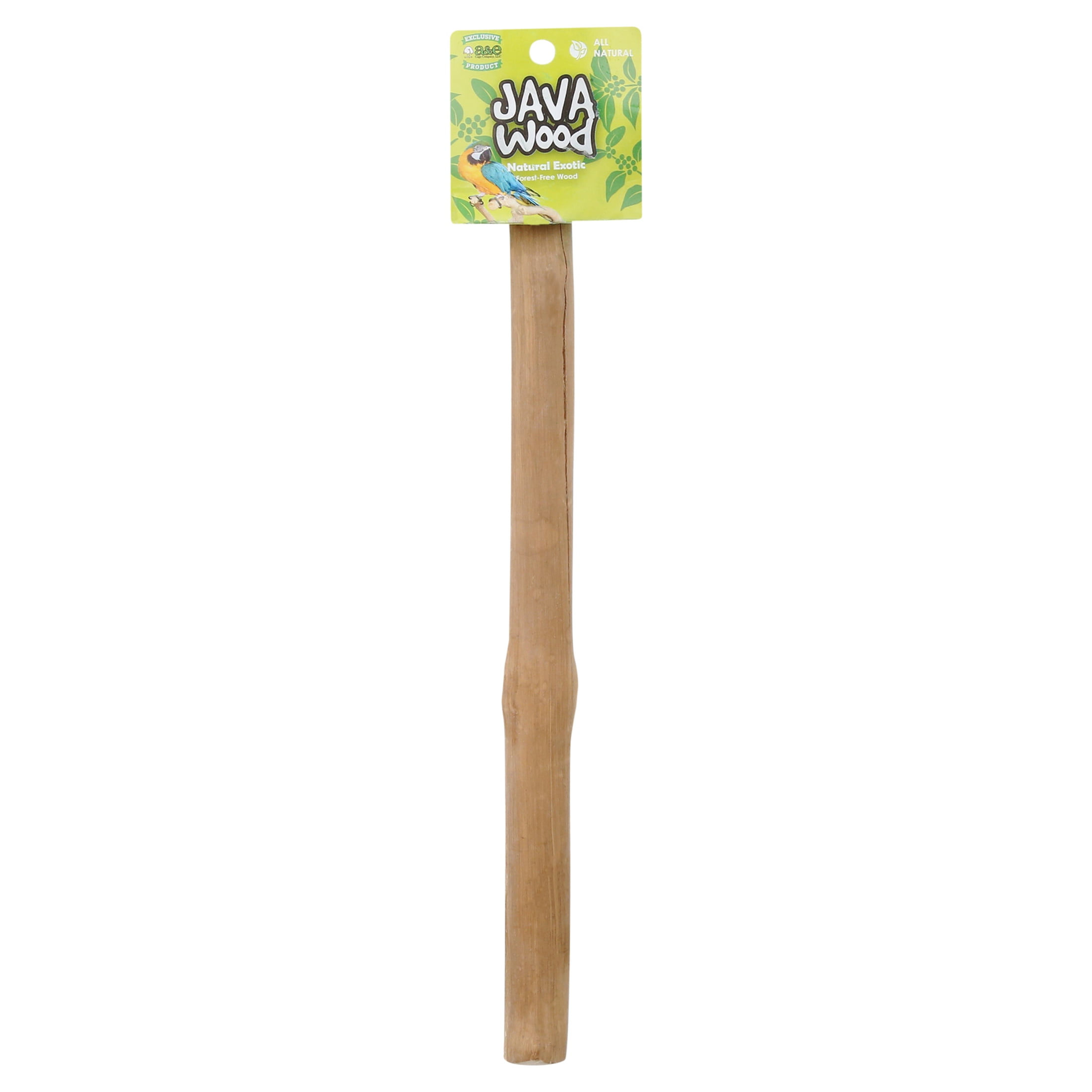(2 pack) A&E Cage Natural Java Wood Straight Bird Perch - 14"