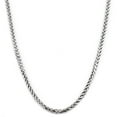 thumbnail image 2 of LOVEBLING 10K White Gold 2.5mm Palm Open Hollow Wheat Chain Necklace with Lobster Lock (26"), 2 of 4