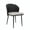 Black, variant on Hawsaiy Faux Leather Dining Chairs Set of 4, Modern Curved Back Upholstered Kitchen Side Chairs with Metal Legs, Brown