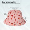 thumbnail image 4 of Daiia Strawberry Pattern Bucket Hat - Trendy Cotton Sun Hat for Beach, Golf, Fishing - Fun Outdoor Vacation Boonie for Men and Women, 4 of 9