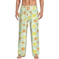 thumbnail image 2 of Kdxio Tree Palms Lemon Print Men's Sleep Pajama Pant Lounge Pants with Pockets, 2 of 8