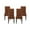 Espresso/Cognac, variant on Noble House Braydon Faux Leather Upholstered T-Stitch Dining Chairs, Set of 4, Cognac Brown and Espresso