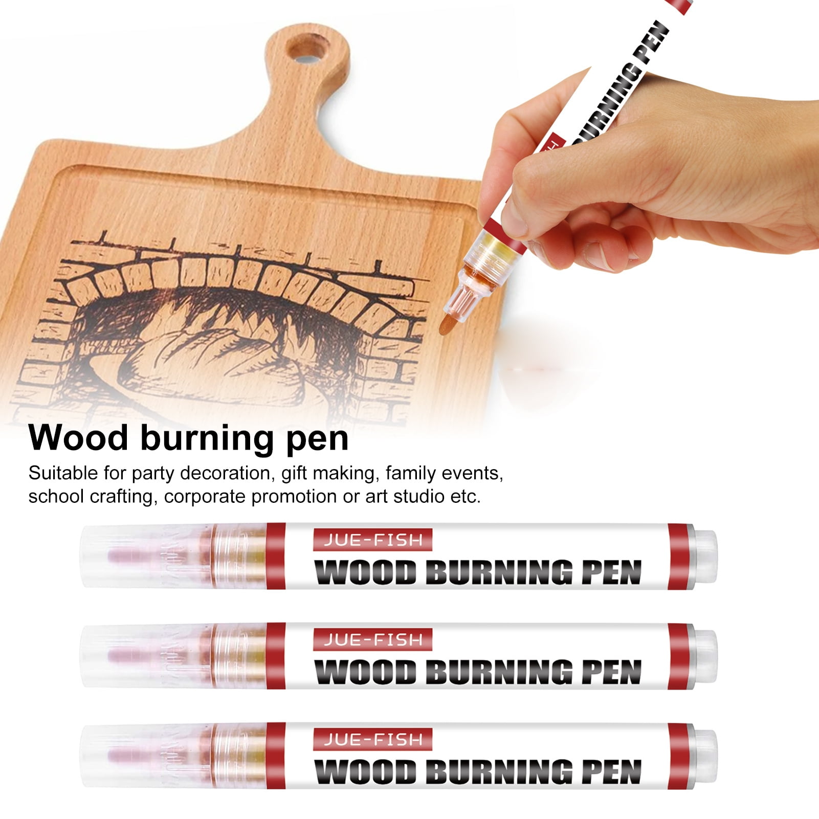 GUANLI Chemical Wood Burning Markers Pyrography Pen Wood Crafts