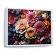 thumbnail image 2 of Designart Roses framed wall art decor, Roses framed wall Art, Rhapsody of Roses , Pink Modern White Framed Wall Art, 20x12 inches White Color Frame, 2 of 5