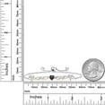 thumbnail image 3 of Gem Stone King 925 Silver and 10K Yellow Gold Lab Grown Diamond Bracelet for Women Set with Heart Shape Near Colorless (GH) Moissanite (1.63 Cttw), 3 of 3