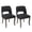 Black, variant on GZXS Set of 2 Hollow-Back Dining Chairs, Fabric Upholstered Kitchen Side Chairs with Curved Solid Wood Legs and Copper Nail Trim Accent, for Dining Area or Living Space, Blue