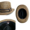 thumbnail image 5 of Beach Classic Trilby Short Brim Fedora Hat Band Cuban Cap Summer Men Women L/XL, 5 of 6