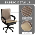 thumbnail image 4 of CJC Water-Resistant Office Chair Cover, Anti-Slip Computer Desk Chair Slipcover with Non-Slip Buckles, Armchair Protector (Khaki, Large), 4 of 8