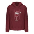 thumbnail image 4 of HOMBOM Funny Christmas Sweatshirts for Womens Red Pullover Hoodies Fleece Gift Long Sleeve Womems Shirts Red Wine Glass, 4 of 4