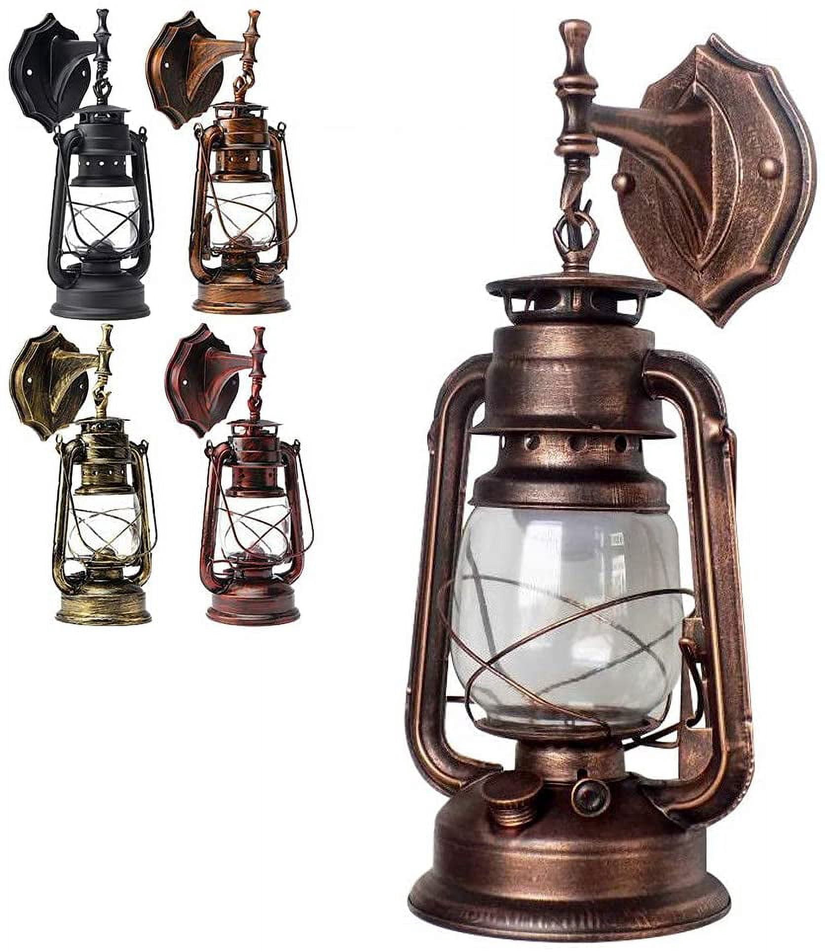 FETCOI, Retro Wall Light Fixtures Vintage Lamp  Outdoor Wall Light Wall Sconce with Glass-Like Shade Industrial