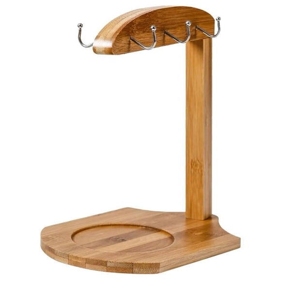 Coffee Mug Holder Stand Countertop Mug Tree Holder Cup Bamboo Storage Rack