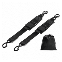 Retractable Ratchet Straps 2x2ft (2 Pack) - Boat Tie Down Straps, Heavy Duty Cargo Straps with S Hooks, Adjustable Ratchet Securing Straps for Transport