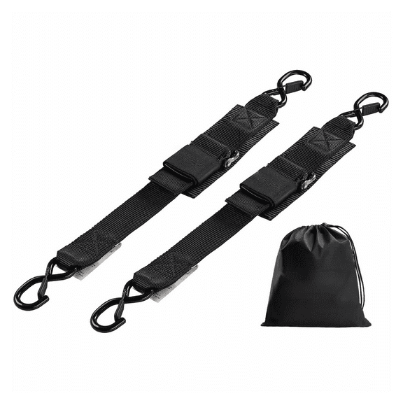 Retractable Ratchet Straps 2x2ft (2 Pack) - Boat Tie Down Straps, Heavy Duty Cargo Straps with S Hooks, Adjustable Ratchet Securing Straps for Transport