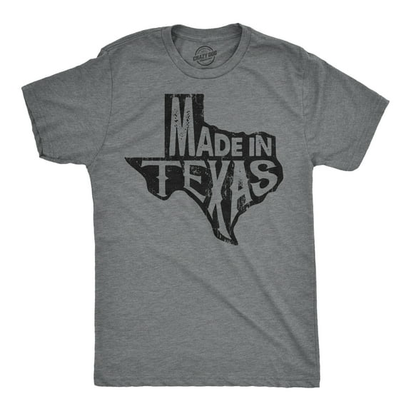 Mens Made In Texas T Shirt Funny Hometown Pride Lonestar State Tee Graphic Tees