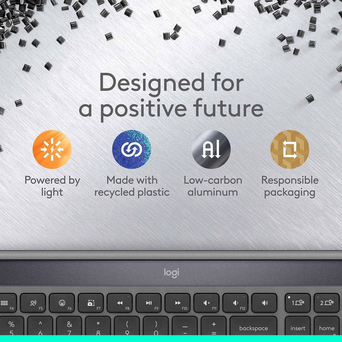 Logitech Signature Slim Solar+ K980 Wireless Keyboard, Graphite