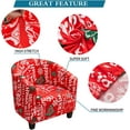 thumbnail image 3 of Funda para silla de club de Navidad, funda para silla de bañera, funda elástica de licra estampada para sillón, funda de sofá de Navidad, protector de muebles para sala de estar, fundas geométricas, 3 of 4