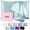 Haze Blue, variant on Silk Pillow Cases with Zipper, Pillow Case,Silver Gray,Standard,1pc