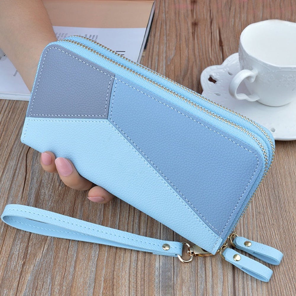 METIN Wallet for Girls – Small Ladies Purses with Dual Zipper, Card Holder Women Wallets, Leather La