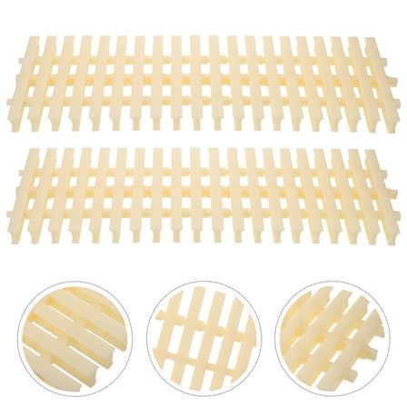 Hemobllo Plastic Grate 1Pack Beige for Swimming Pool Non-slip and Drainage 39.4x7.9x0.8in