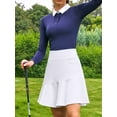 thumbnail image 5 of Sociala Womens Knee-Length Tennis Skirts with Pockets Ruffled Layer Sport Skirts, 5 of 6