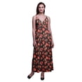 thumbnail image 1 of Bimba Floral Printed Adjustable Spaghetti Strap Long Maxi Dress Summer Beachwear-XXX-Large, 1 of 6