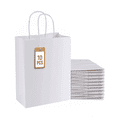 thumbnail image 1 of Bolsas de Regalo Papel Kraft Bolsas De Dulces Ecológicas 10 Pcs Blanco, 1 of 5
