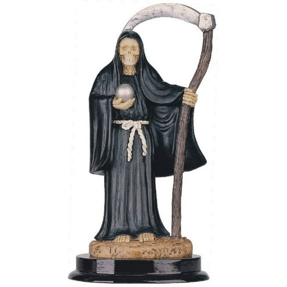Santa Muerte Black Figurine 5 inch
