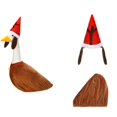 thumbnail image 6 of 17 Inch Christmas Porch Goose Costume, Fuzzy Goose Outfit with Shawl & Bow Headband, Holiday Clothes for Lawn Goose Statue, Front Porch, Yard & Patio Decor, 6 of 9