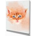 thumbnail image 2 of Aquarelle Chat Brun Mignon - Impression sur Toile Animal, 2 of 3
