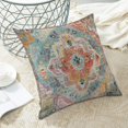 thumbnail image 4 of Boho Pillow Covers 18x18 Inch Set of 2, Bohemian Carpet Vintage Pattern Decorative Throw Pillowcase Boho Colourful Retro Linen Outdoor Farmhouse Cushion Cover for Sofa Couch Bed Living Room, 4 of 7