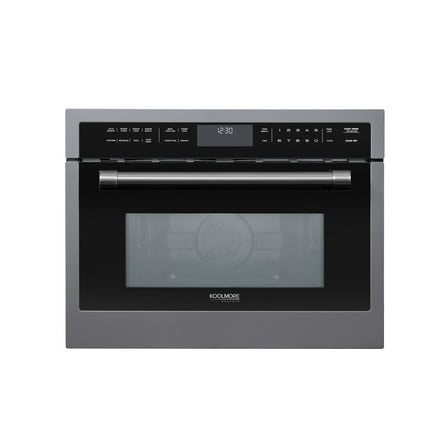 24 In. Black Stainless Steel Built-in Convection Microwave Oven with Speed and Sensor Cooking, 1.6 cu ft